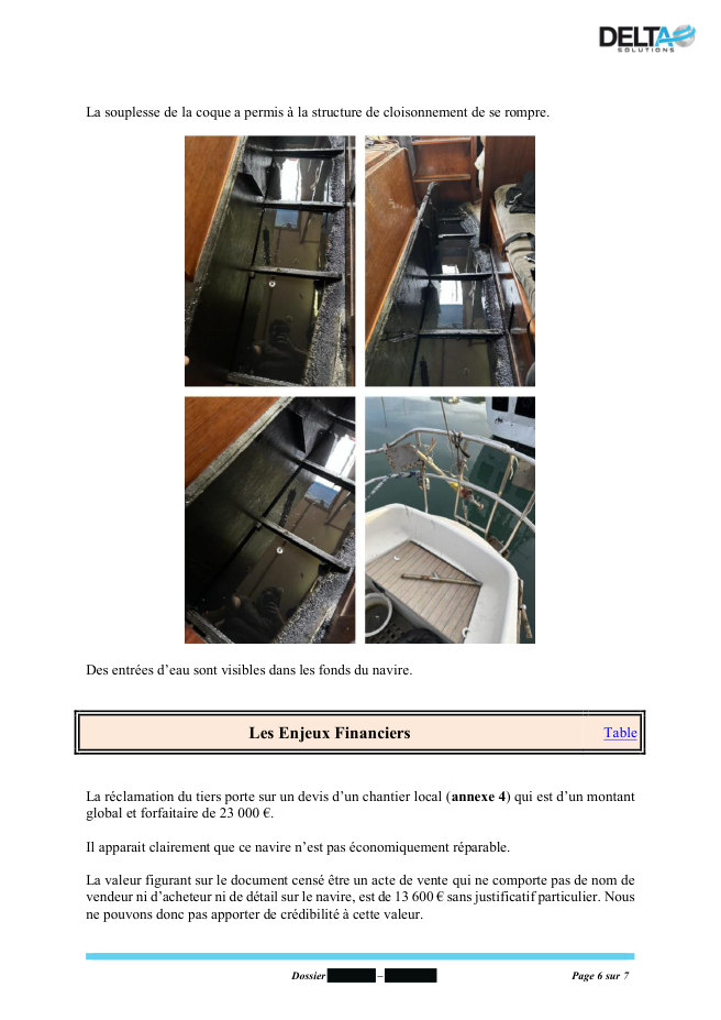 Rapport d’expertise IRD · Page 6/7 · Public version · personal details redacted