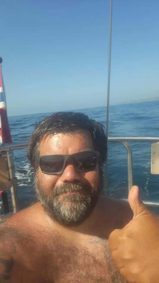 Stefan an Bord auf See vor der Kollision